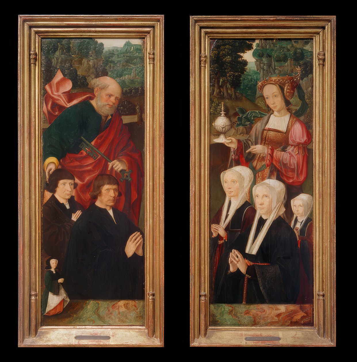 Figuras donantes con San Pedro con llave de Jakob Cornelisz