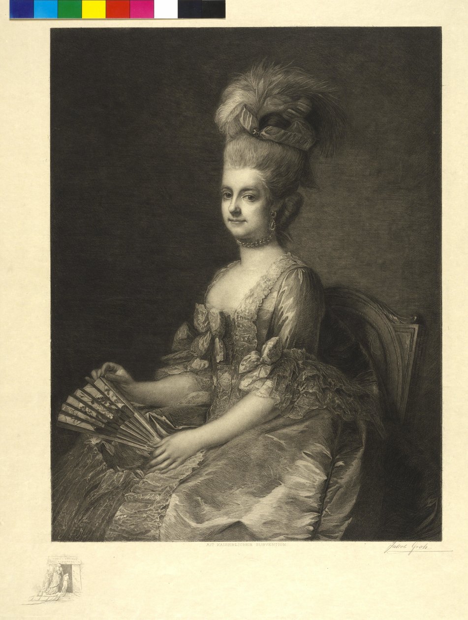 Archiduquesa de Austria María Cristina (aguafuerte) de Jakob Groh