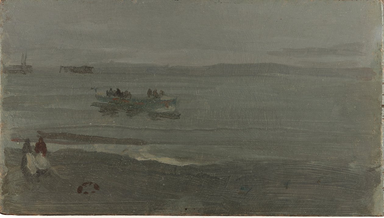 Azul y Plata - Barco Entrando en Pourville, 1899 de James Abbott McNeill Whistler