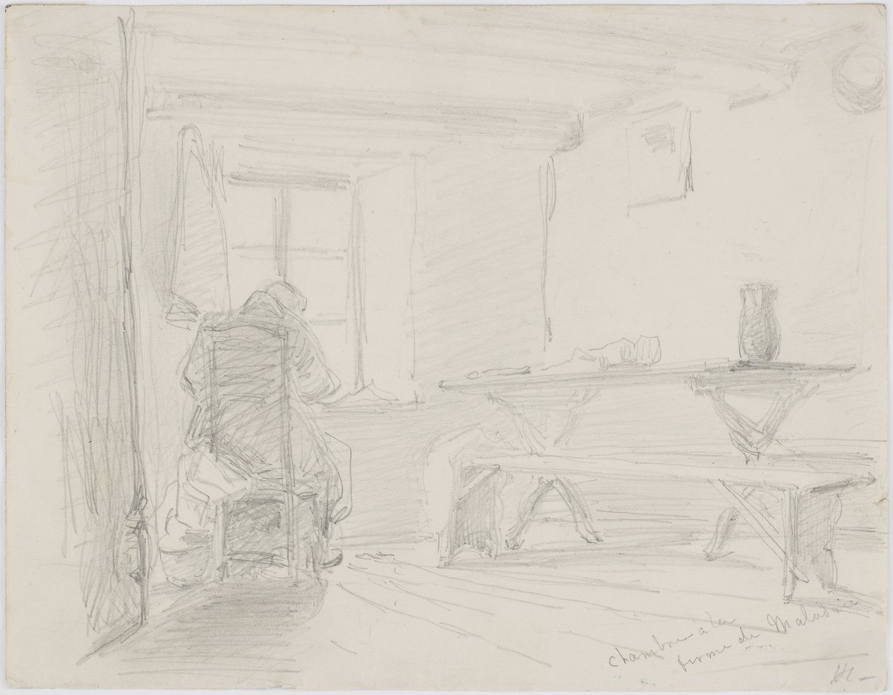 Chambre la Ferme de Maladrie, c.1861 de James Abbott McNeill Whistler