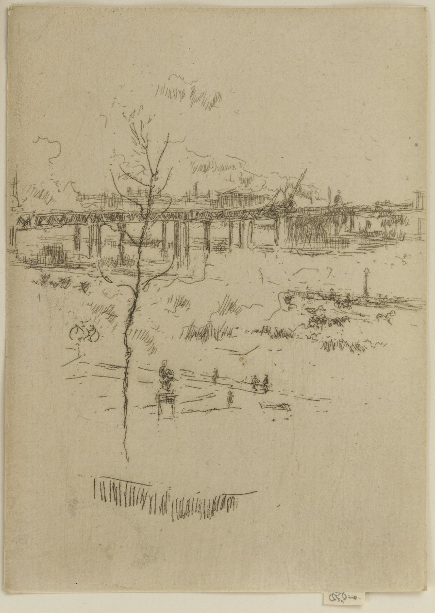 Puente ferroviario de Charing Cross, c.1887 de James Abbott McNeill Whistler
