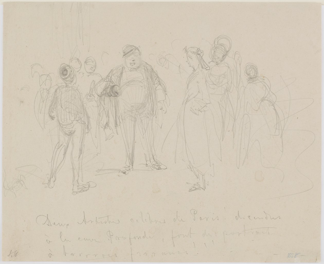 Dos artistas célebres de París, 1858 de James Abbott McNeill Whistler