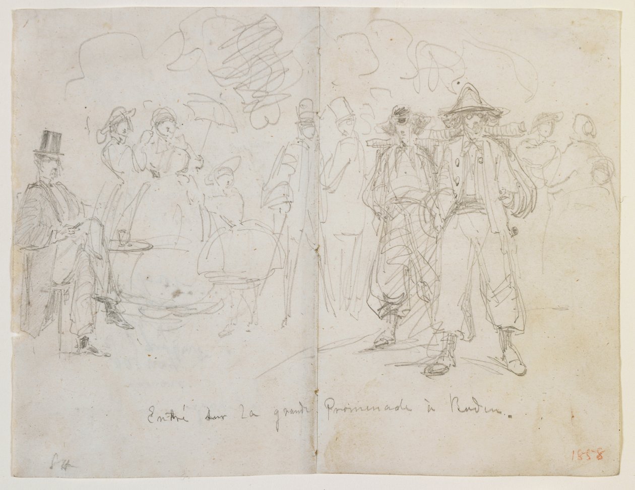 Entrada de la Gran Promenade en Baden, 1858 de James Abbott McNeill Whistler