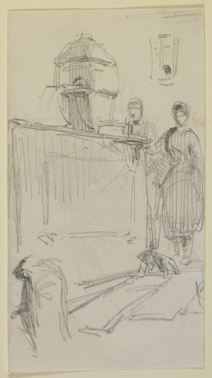 Figuras junto a una fuente, 1858 de James Abbott McNeill Whistler