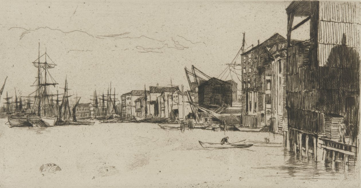 Muelle de libre comercio, 1877 de James Abbott McNeill Whistler