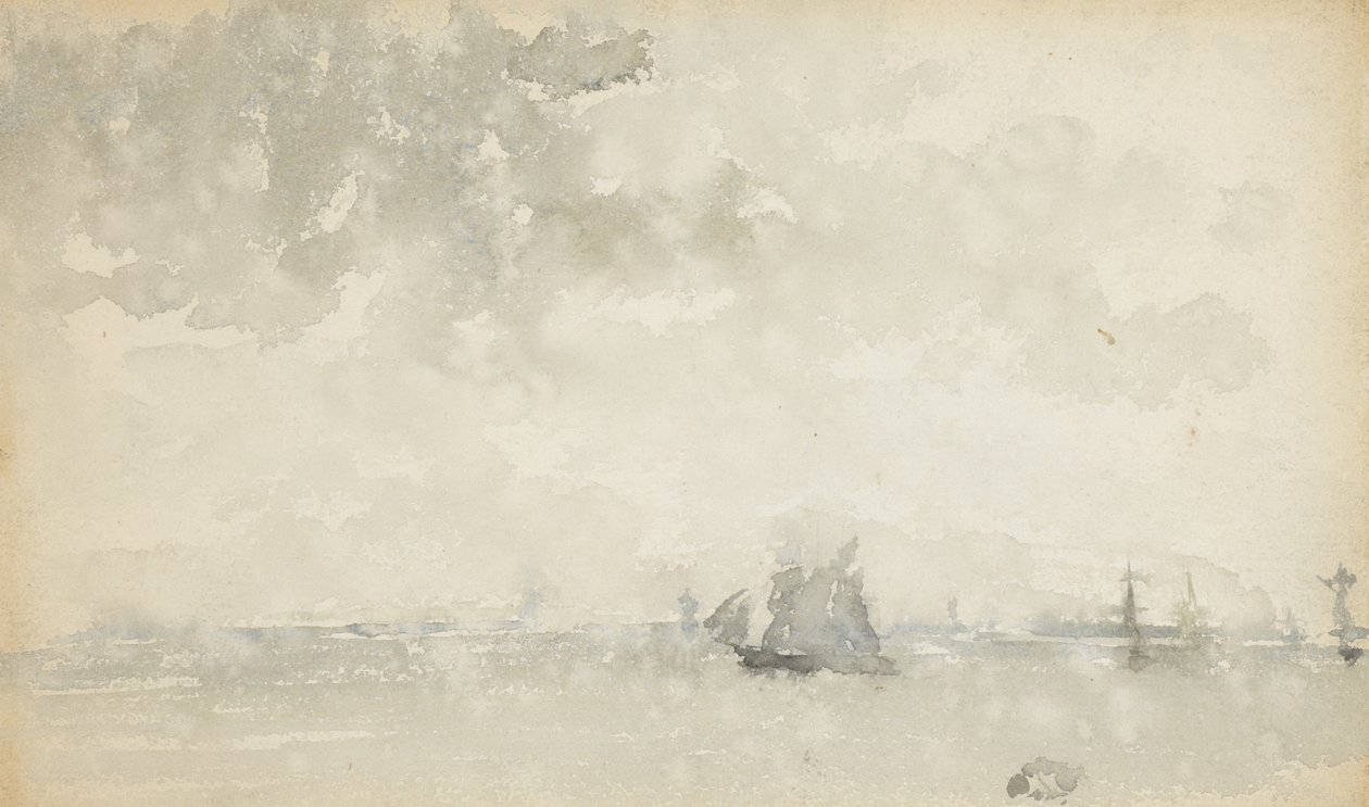 Gris y Plata - Mar del Norte, c.1884 de James Abbott McNeill Whistler