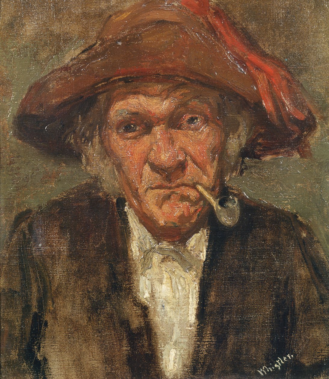 Hombre fumando una pipa, c.1859 de James Abbott McNeill Whistler