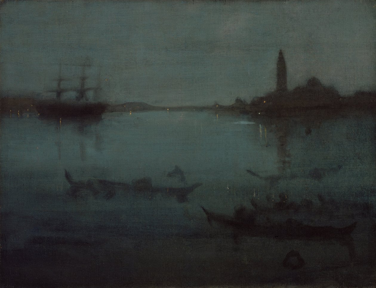 Nocturno en Azul y Plata - La Laguna, Venecia de James Abbott McNeill Whistler
