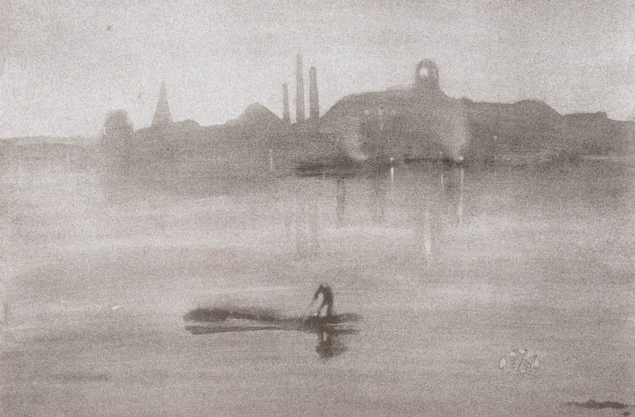 Nocturno: El río en Battersea de James Abbott McNeill Whistler