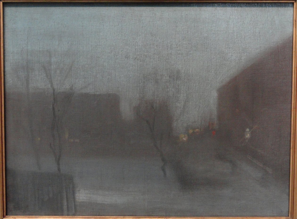 Nocturno - Trafalgar Square, Chelsea de James Abbott McNeill Whistler