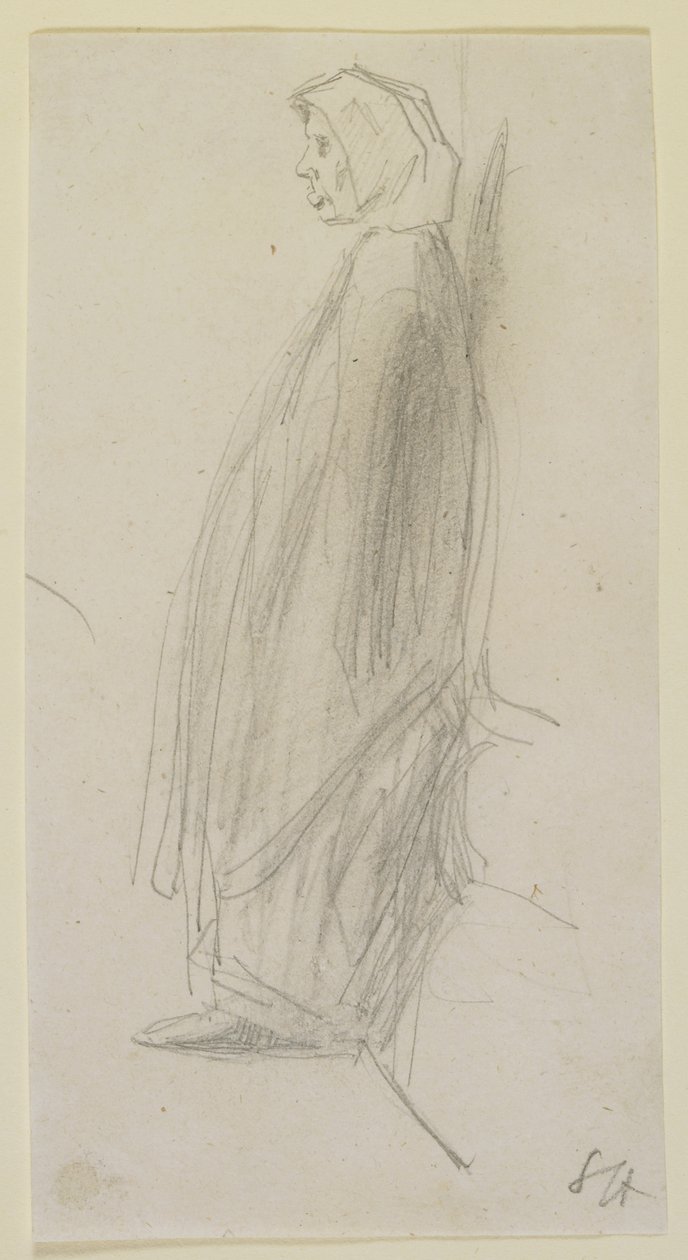 Boceto de perfil de una anciana de pie, 1858 de James Abbott McNeill Whistler