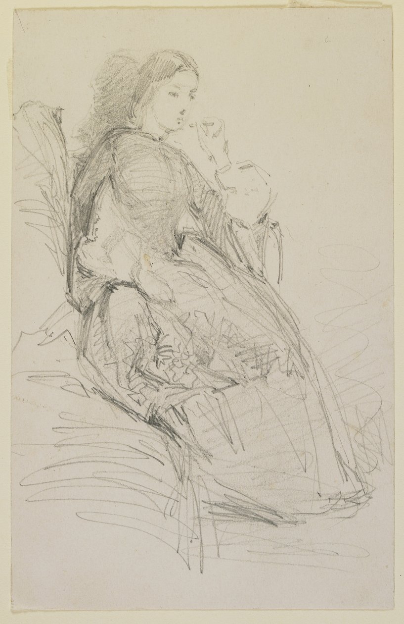 Mujer sentada, fumando, 1858-59 de James Abbott McNeill Whistler