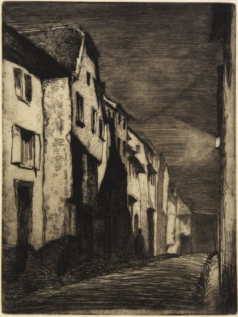 Calle en Saverne de Doce Aguafuertes de la Naturaleza, 1858 de James Abbott McNeill Whistler