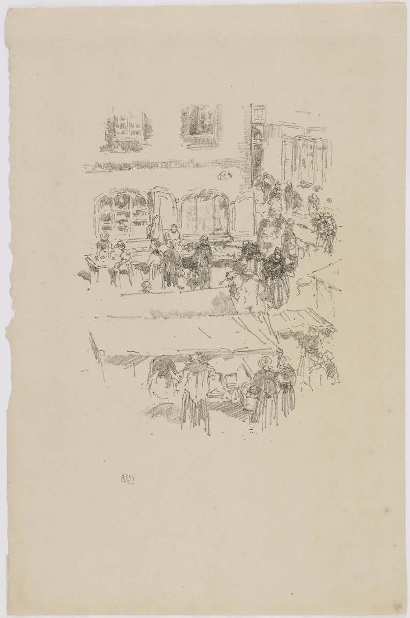 La plaza del mercado, Vitre, 1893 de James Abbott McNeill Whistler