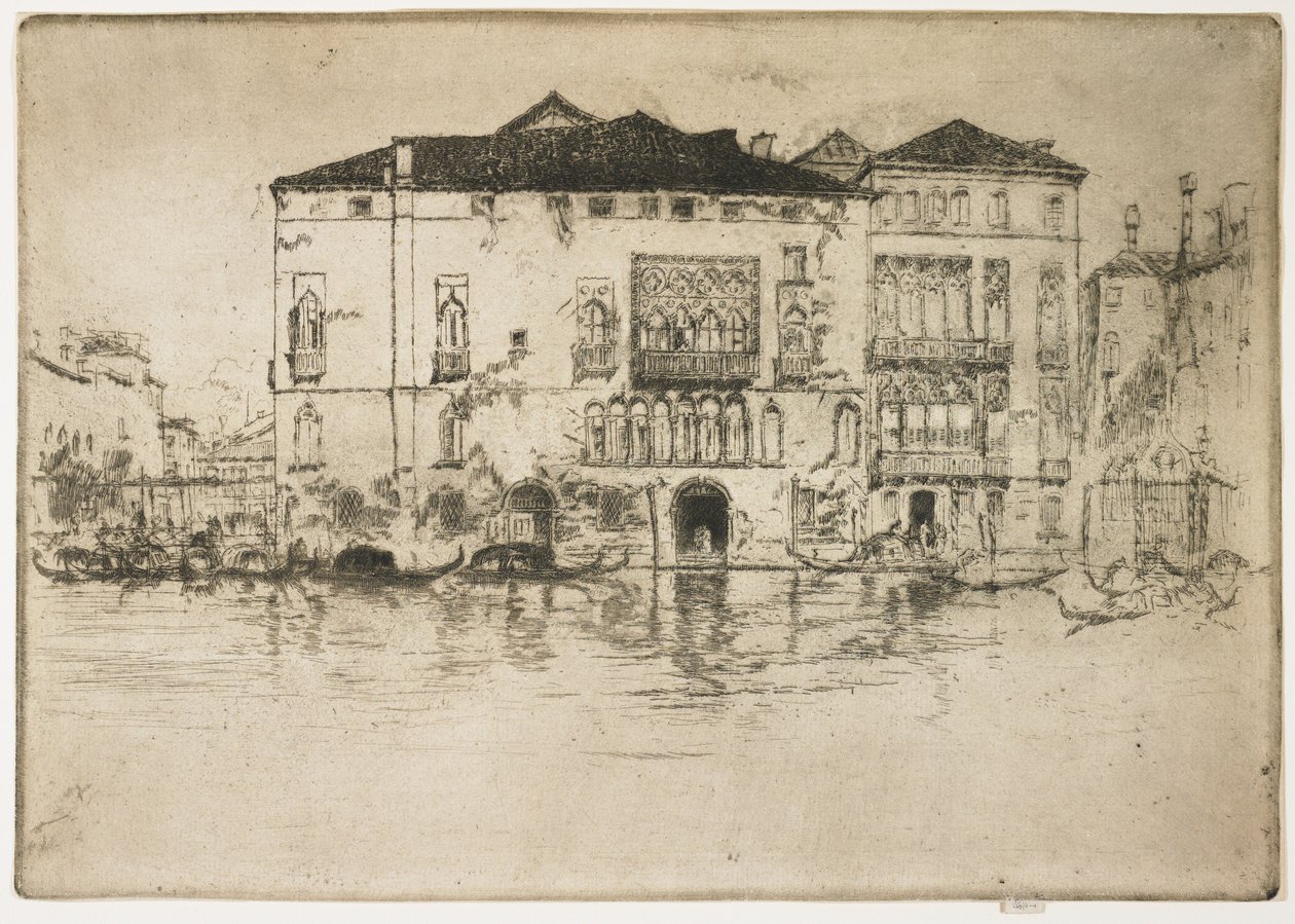 Los Palacios de The First Venice Set, 1879-1880 de James Abbott McNeill Whistler