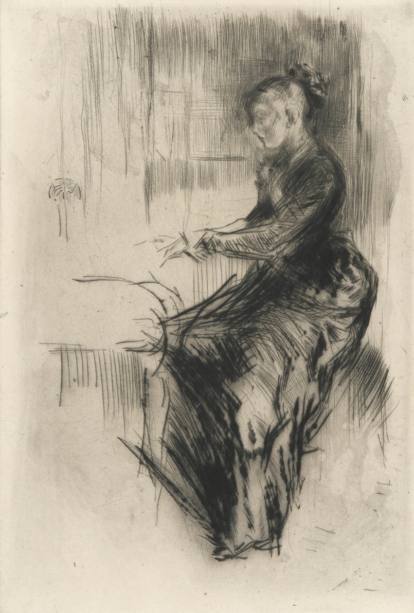 El Piano, c.1875 de James Abbott McNeill Whistler
