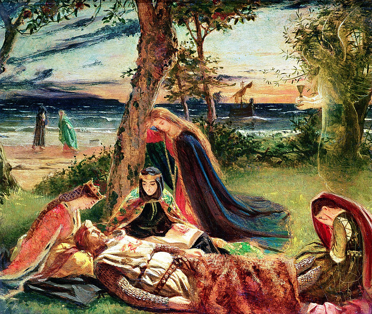 La muerte de Arturo, c.1861 de James Archer