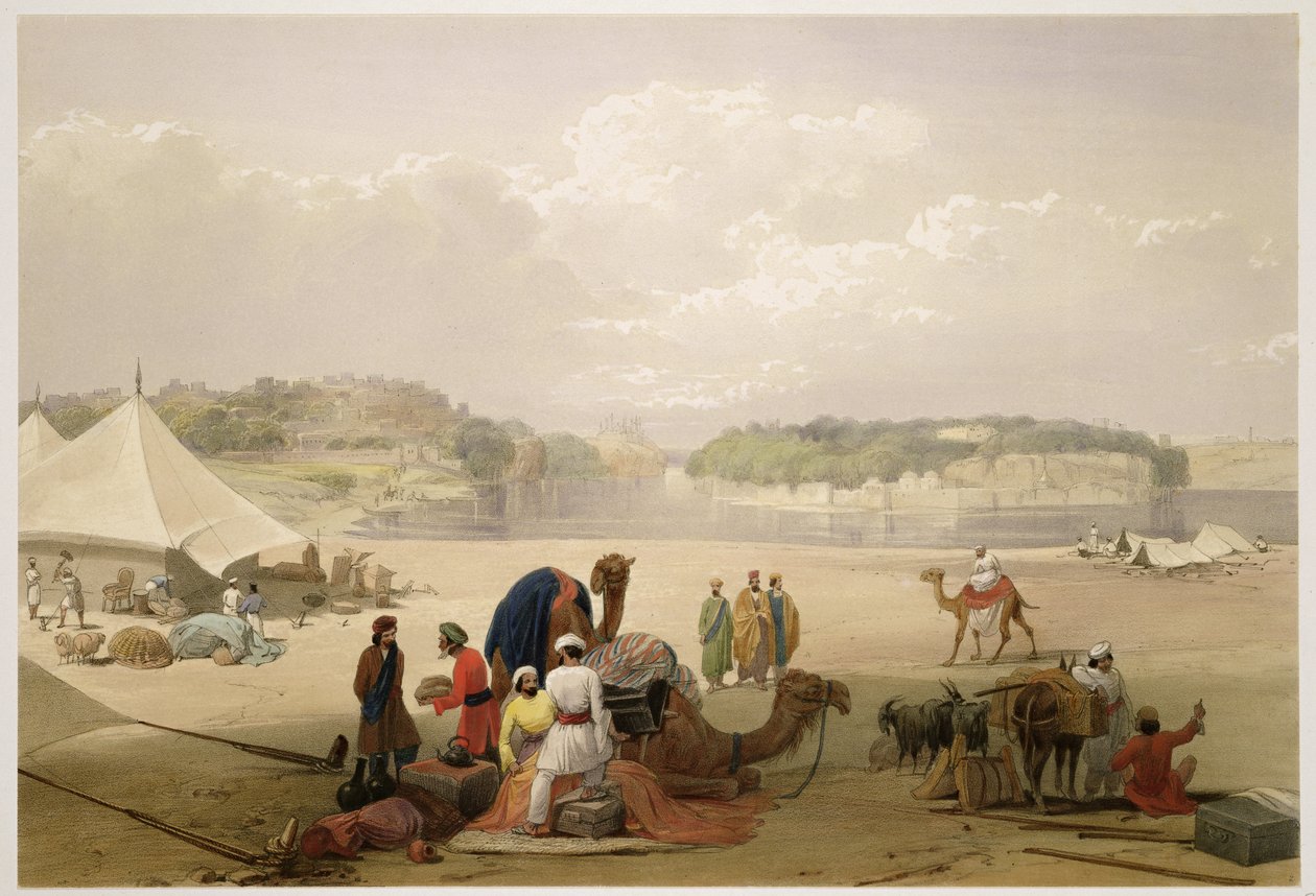 La ciudad de Roree y la fortaleza de Bhukker, en el Indo, de 