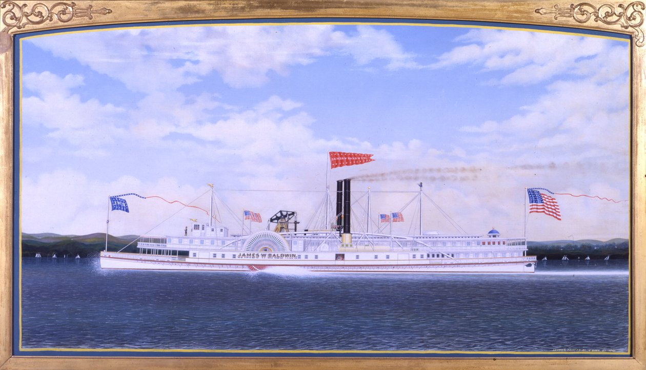 Barco de vapor James W. Baldwin, 1865 de James Bard