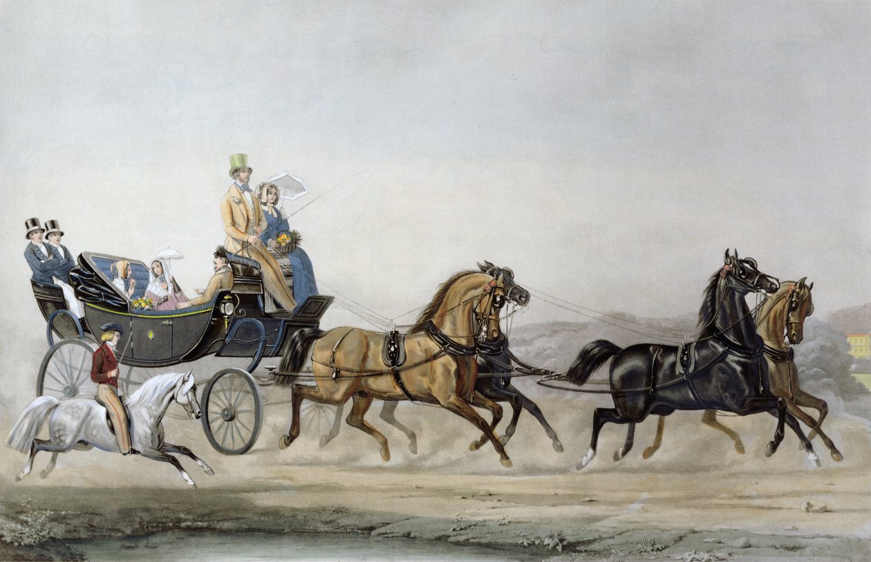 El paseo, grabado por R. Woodman de James Barenger