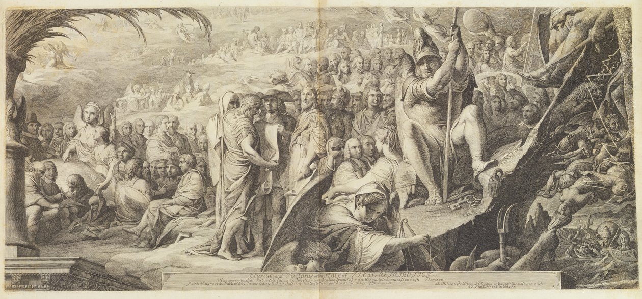 Elysium y Sartarus o el estado de la retribución final, 1791 de James Barry