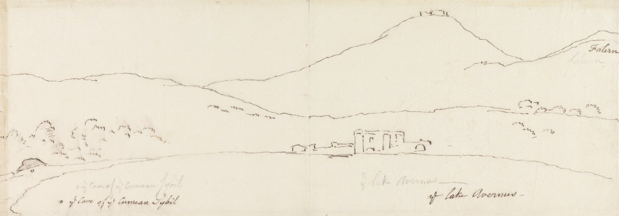 La Cueva de la Sibila Cumeana en la Orilla del Lago Averno de James Barry