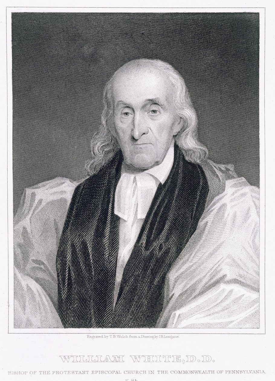 William White (1748-1836) a los 85 años, grabado por Thomas B. Welch (1814-74) de James Barton Longacre