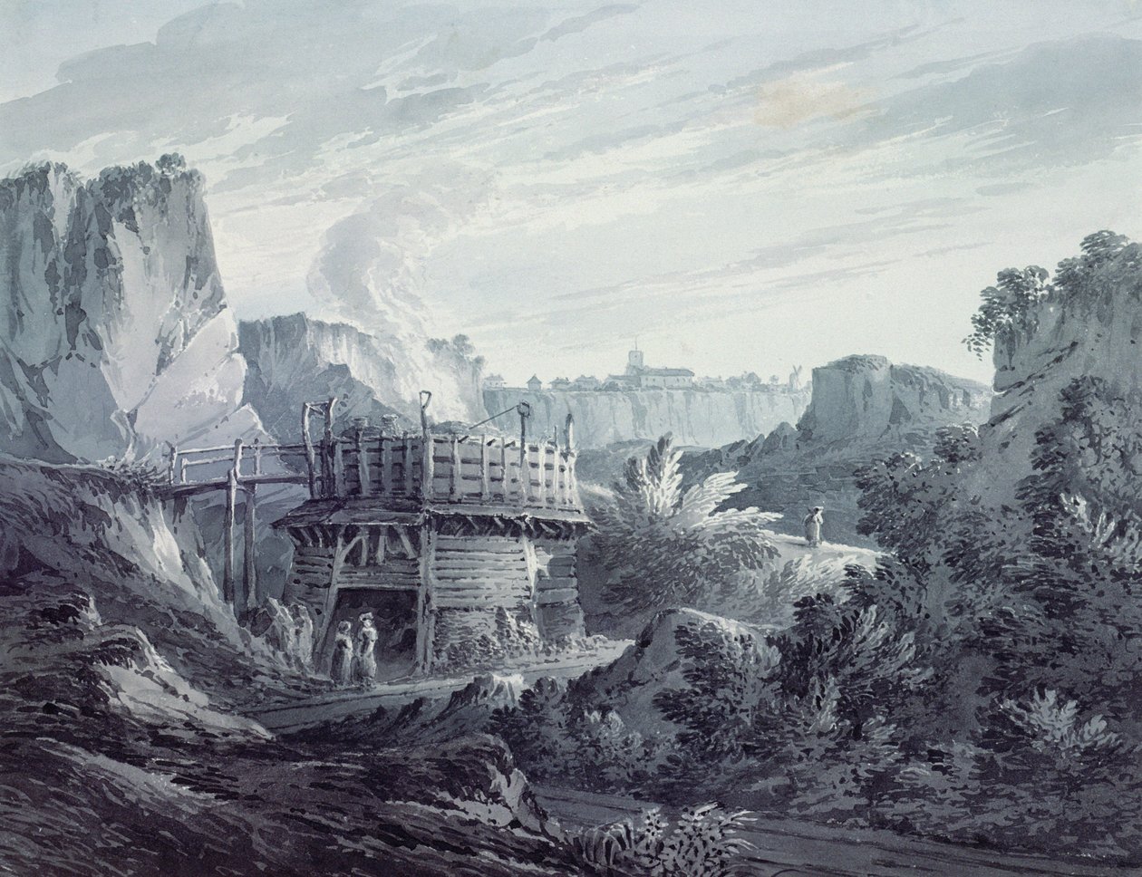 Paisaje con una cantera de cal de James Bourne