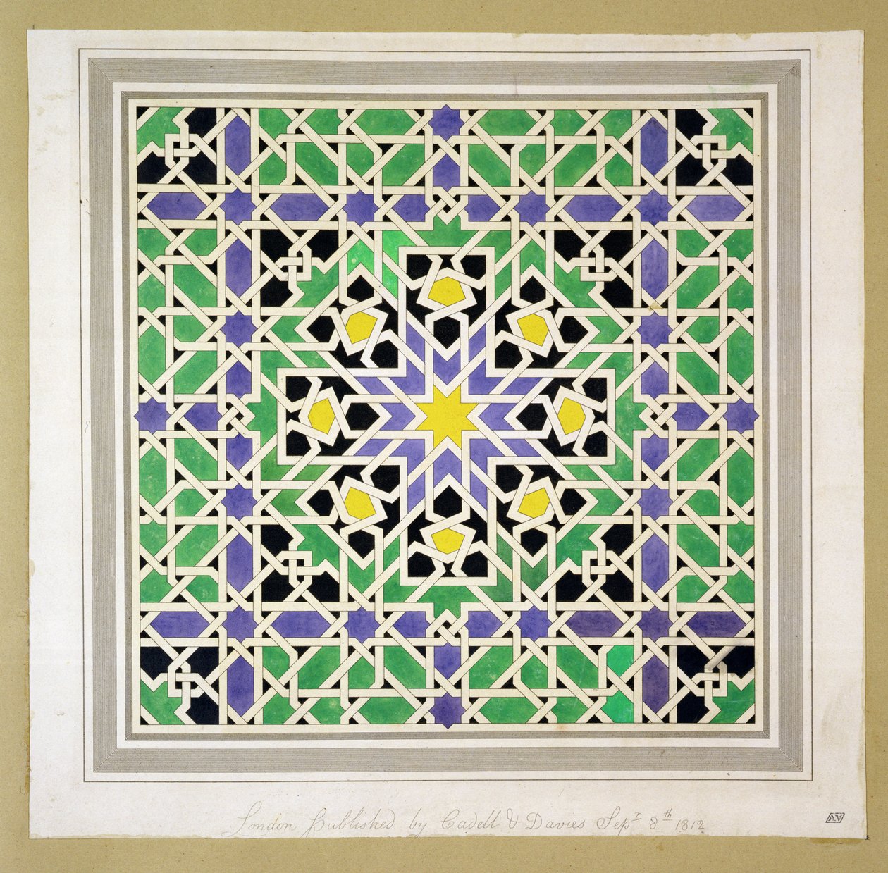 Diseño de mosaico de la Alhambra, de 