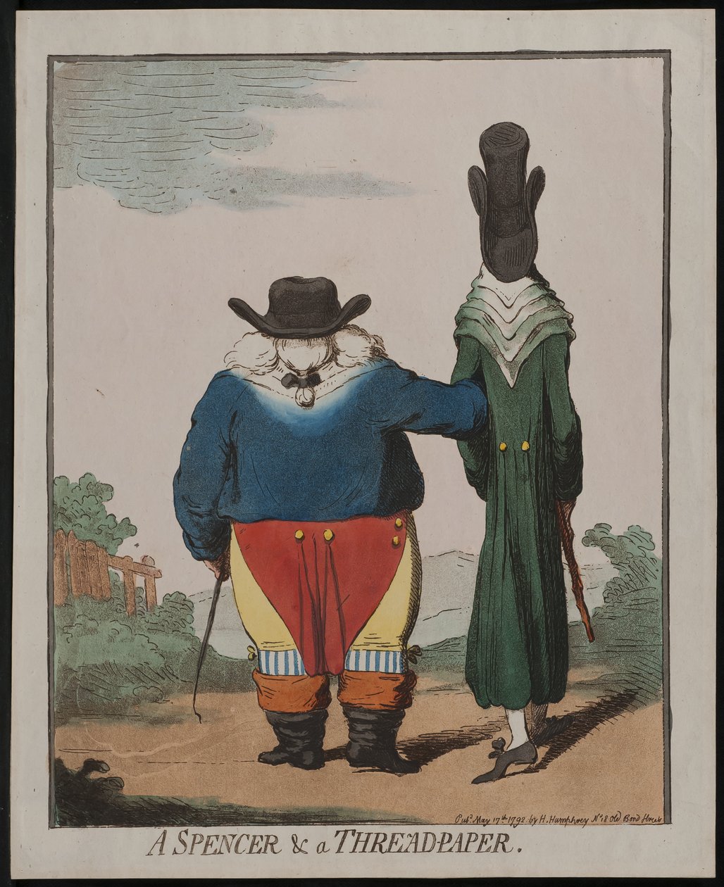 Un Spencer y un hilo, 1792 de James Gillray