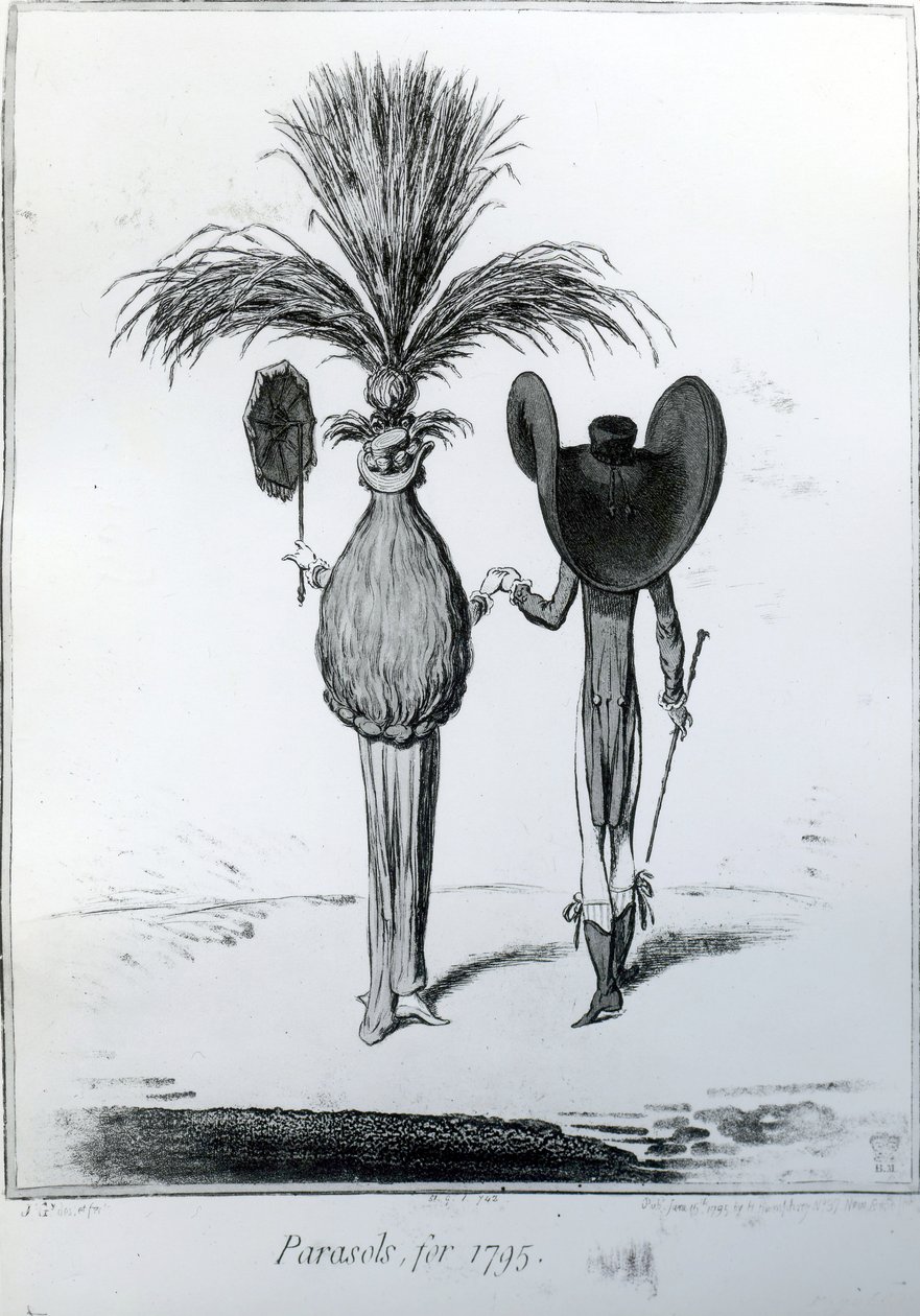 Paraguas, para 1795 de James Gillray