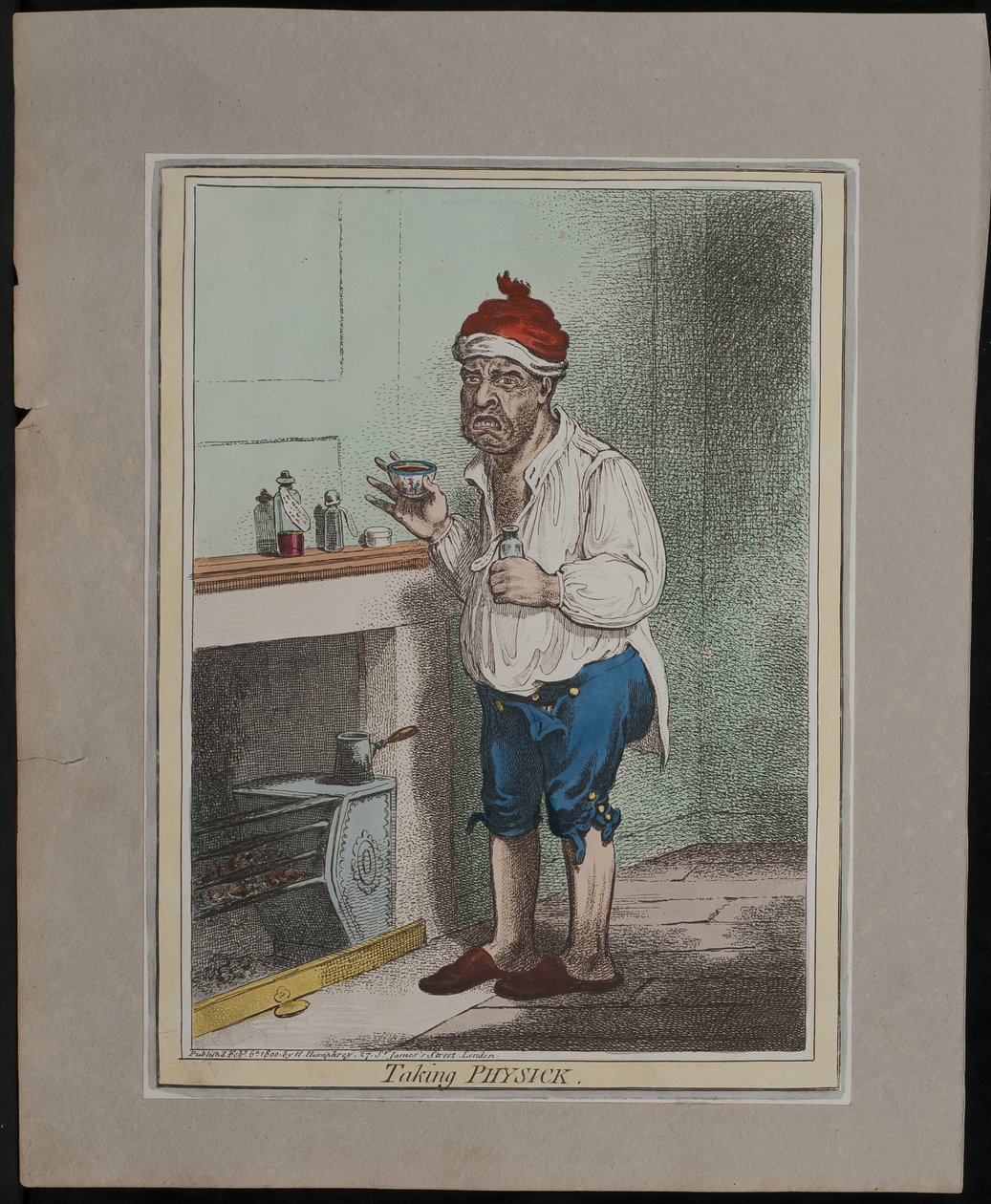 Tomando Medicina, 1800 de James Gillray