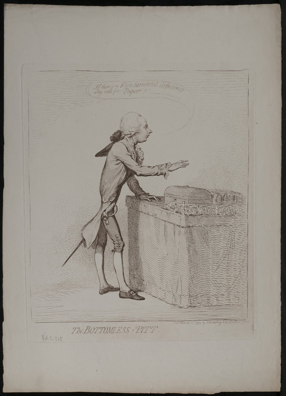 El pozo sin fondo, 1792 de James Gillray