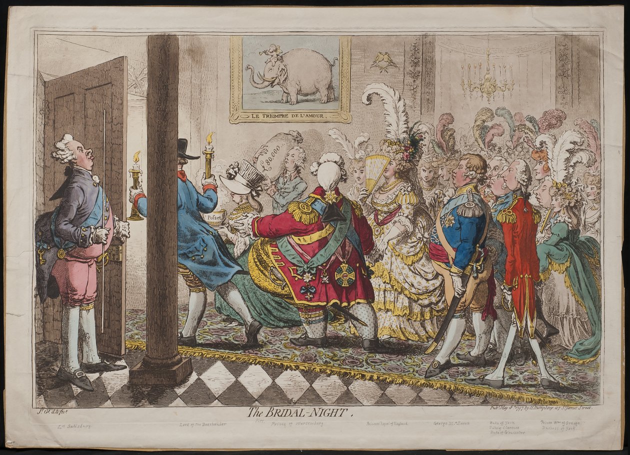 La noche de bodas, 1797 de James Gillray