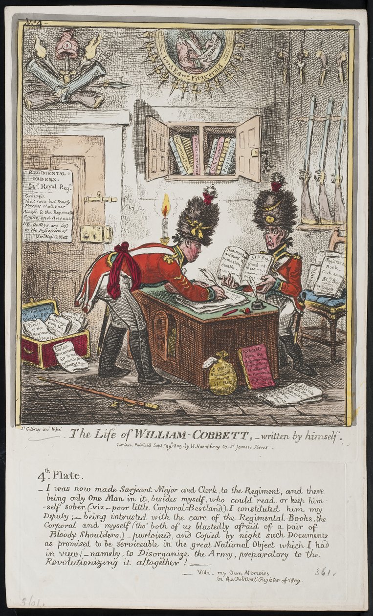 La Vida de William Cobbett, escrita por él mismo de James Gillray