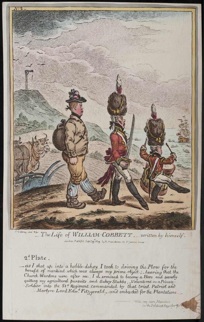 La Vida de William Cobbett, escrita por él mismo de James Gillray