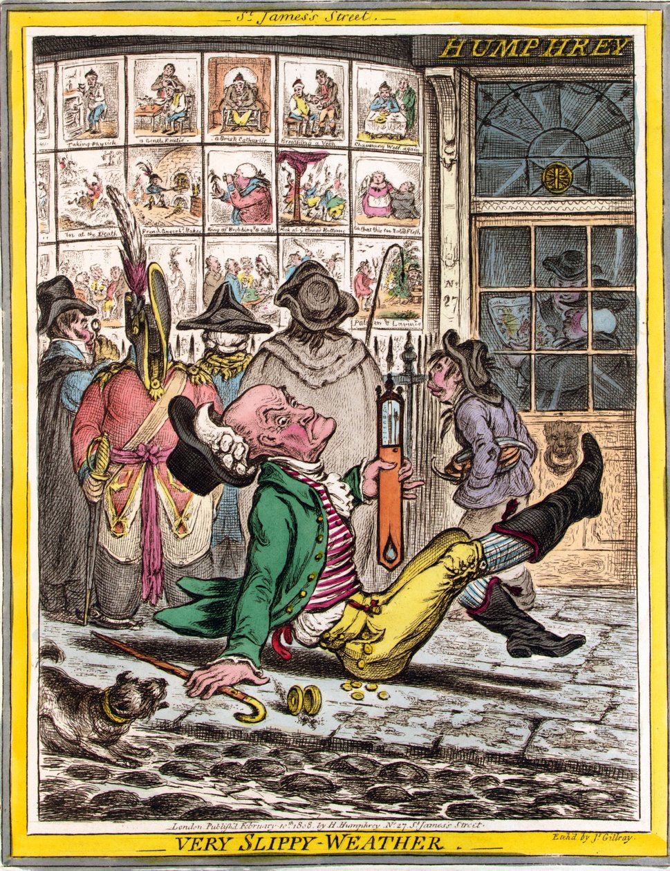 Clima muy resbaladizo de James Gillray