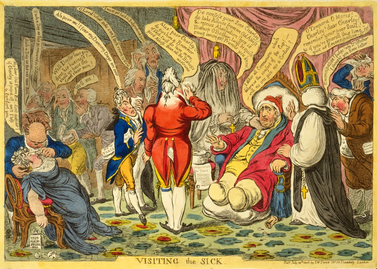 Visitando a los Enfermos de James Gillray
