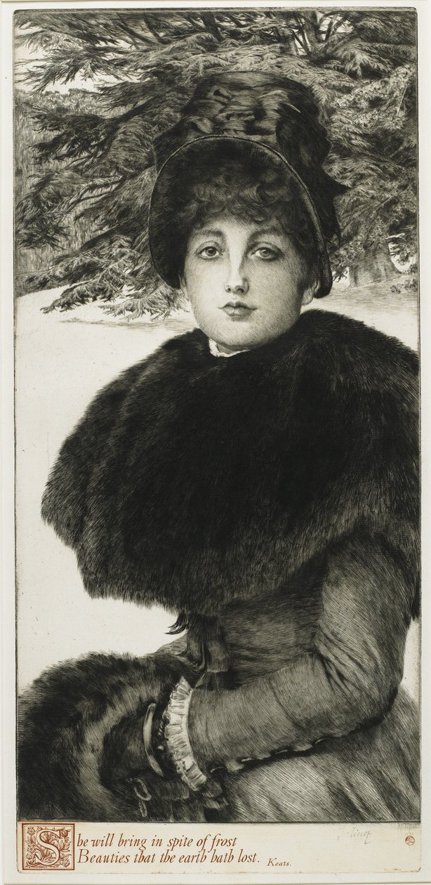 Un Paseo de Invierno, 1880 de James Jacques Joseph Tissot