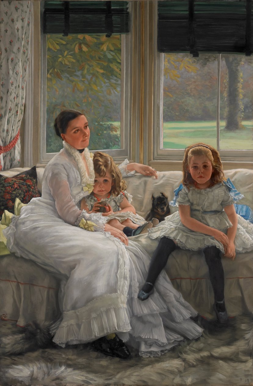 Retrato de la señora Catherine Smith Gill y dos de sus hijos de James Jacques Joseph Tissot