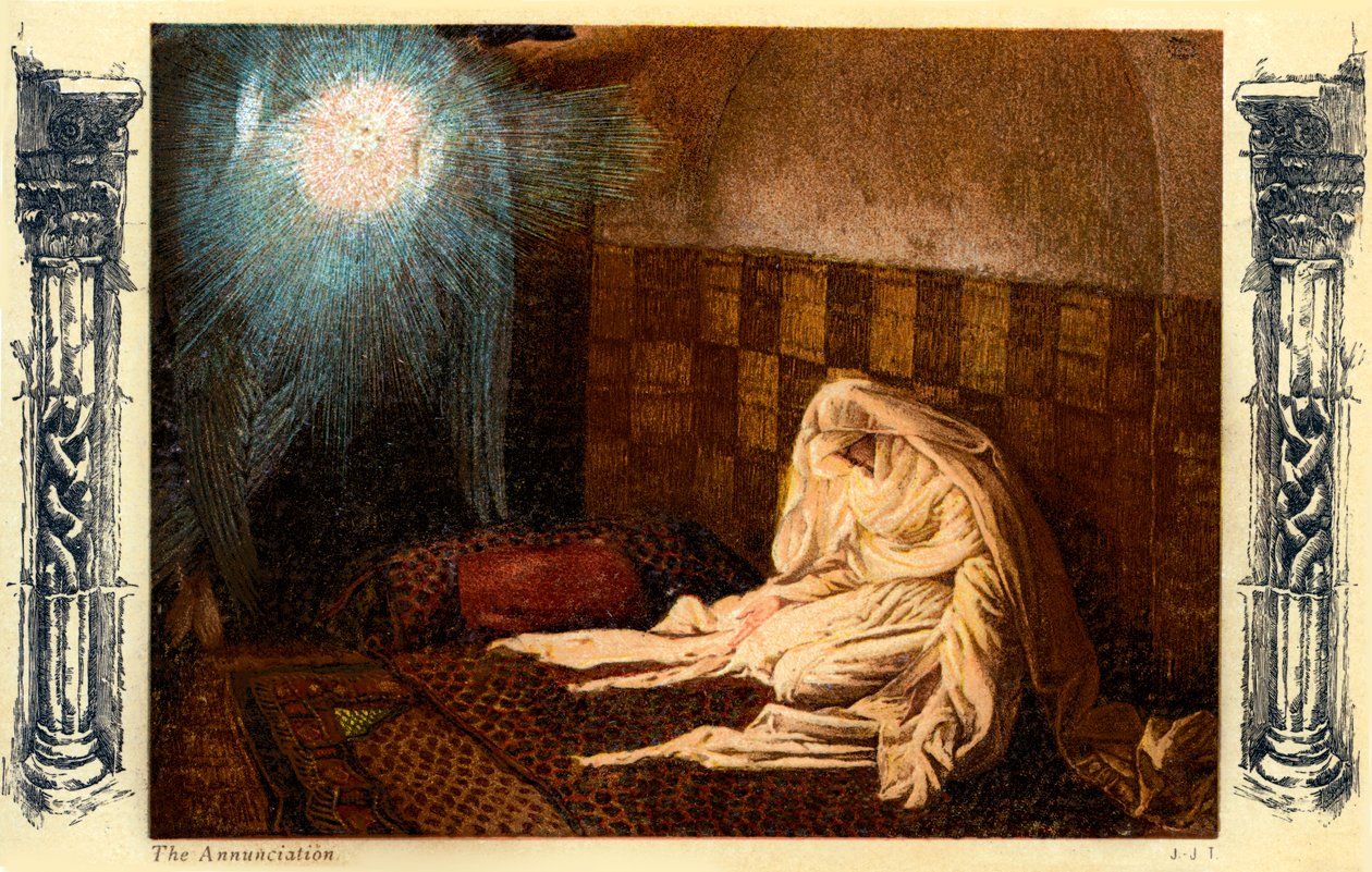 La Anunciación - San Lucas, Capítulo 1 - Biblia de James Jacques Joseph after Tissot