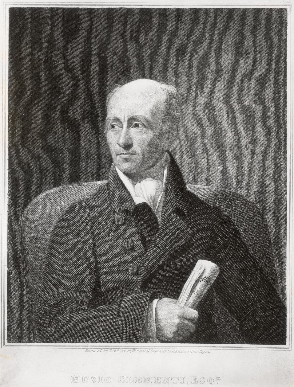 Muzio Clementi (1752-1832), pianista y compositor italiano, grabado por Edward Scriven (1775-1841) de James Lonsdale