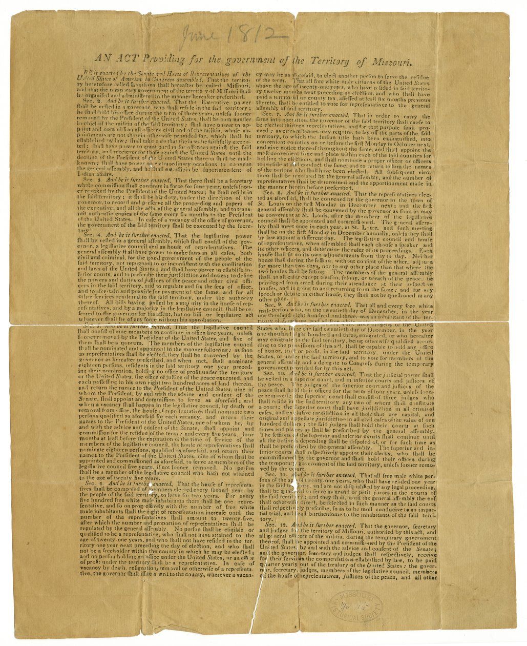 Aprobado, H. Clay, Wm. H. Crawford, James Madison de James Madison