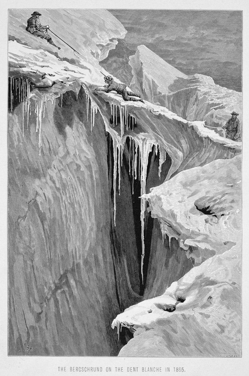 La grieta en el Dent Blanche en 1865, de 