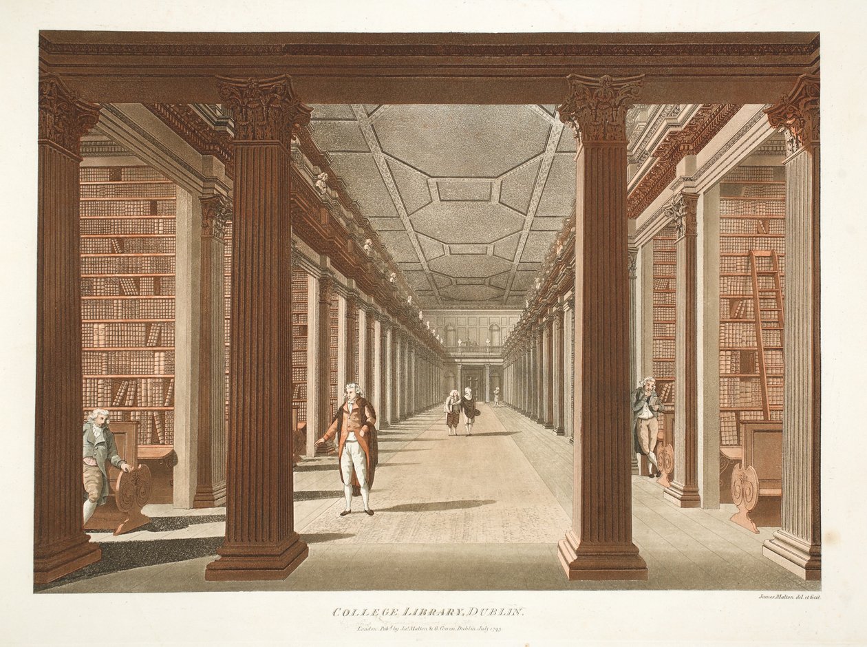 Biblioteca del Colegio, Dublín, 1793 de James Malton