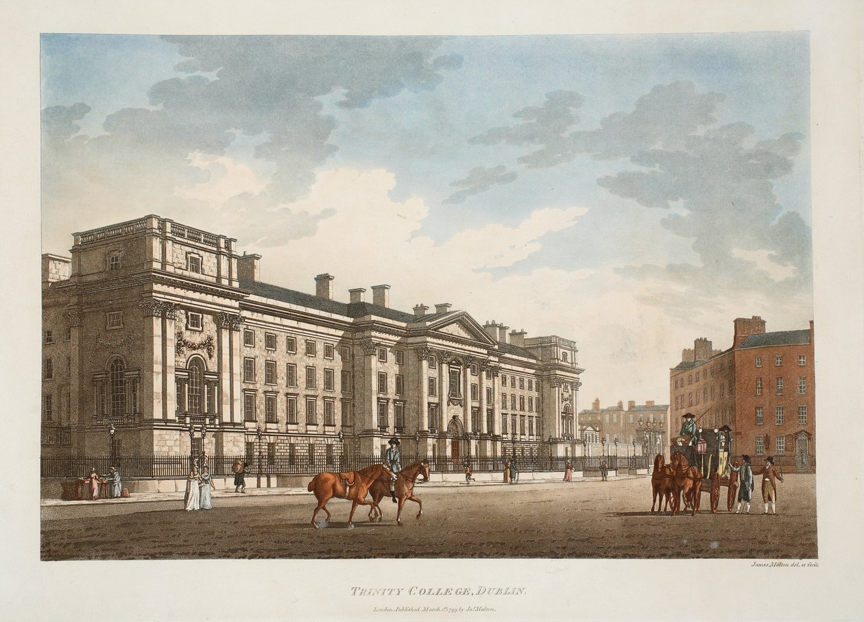 Trinity College, Dublín, 1793 de James Malton