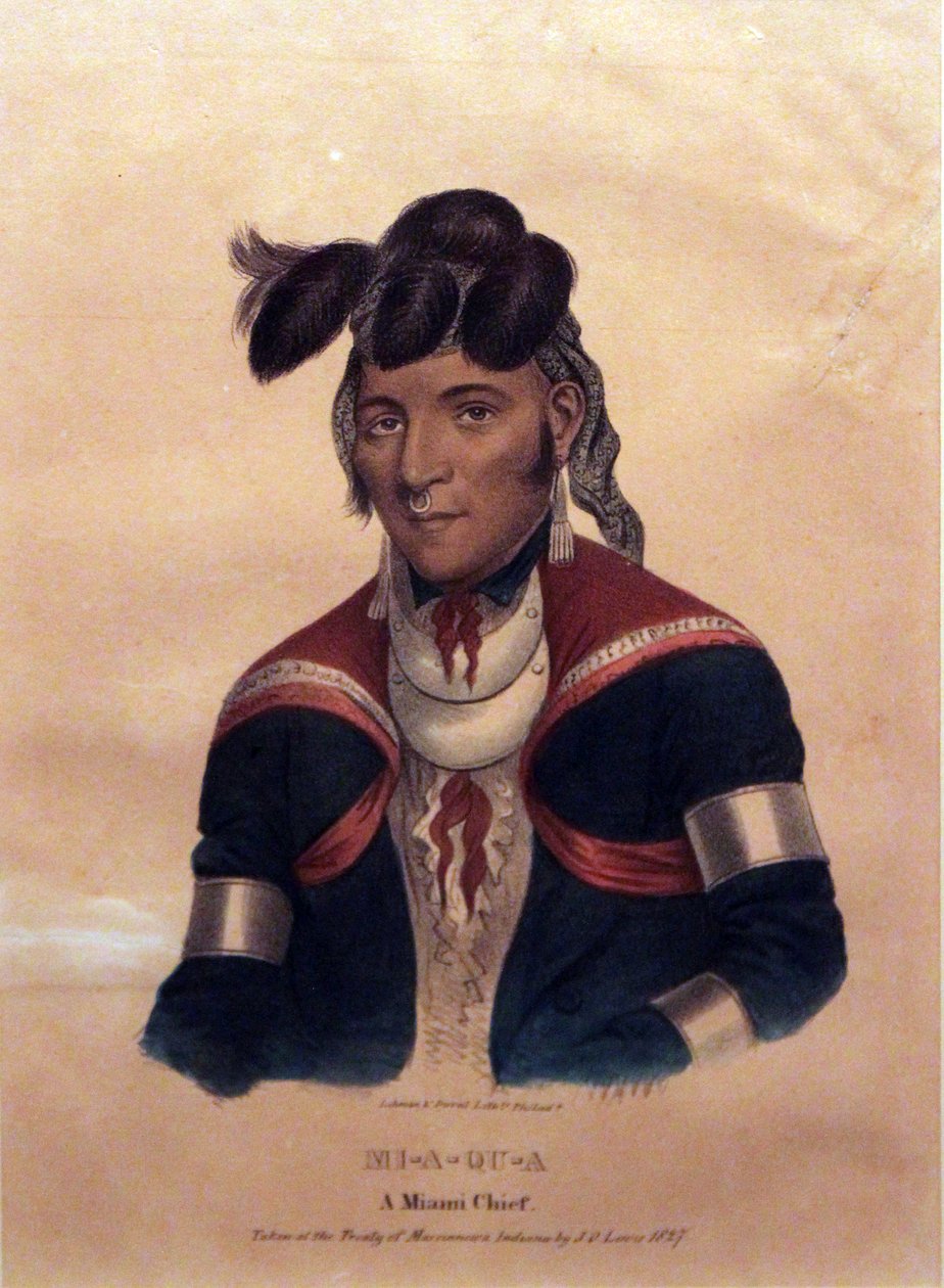 Mi-A-Qu-A, jefe Miami, 1827 de James Otto Lewis