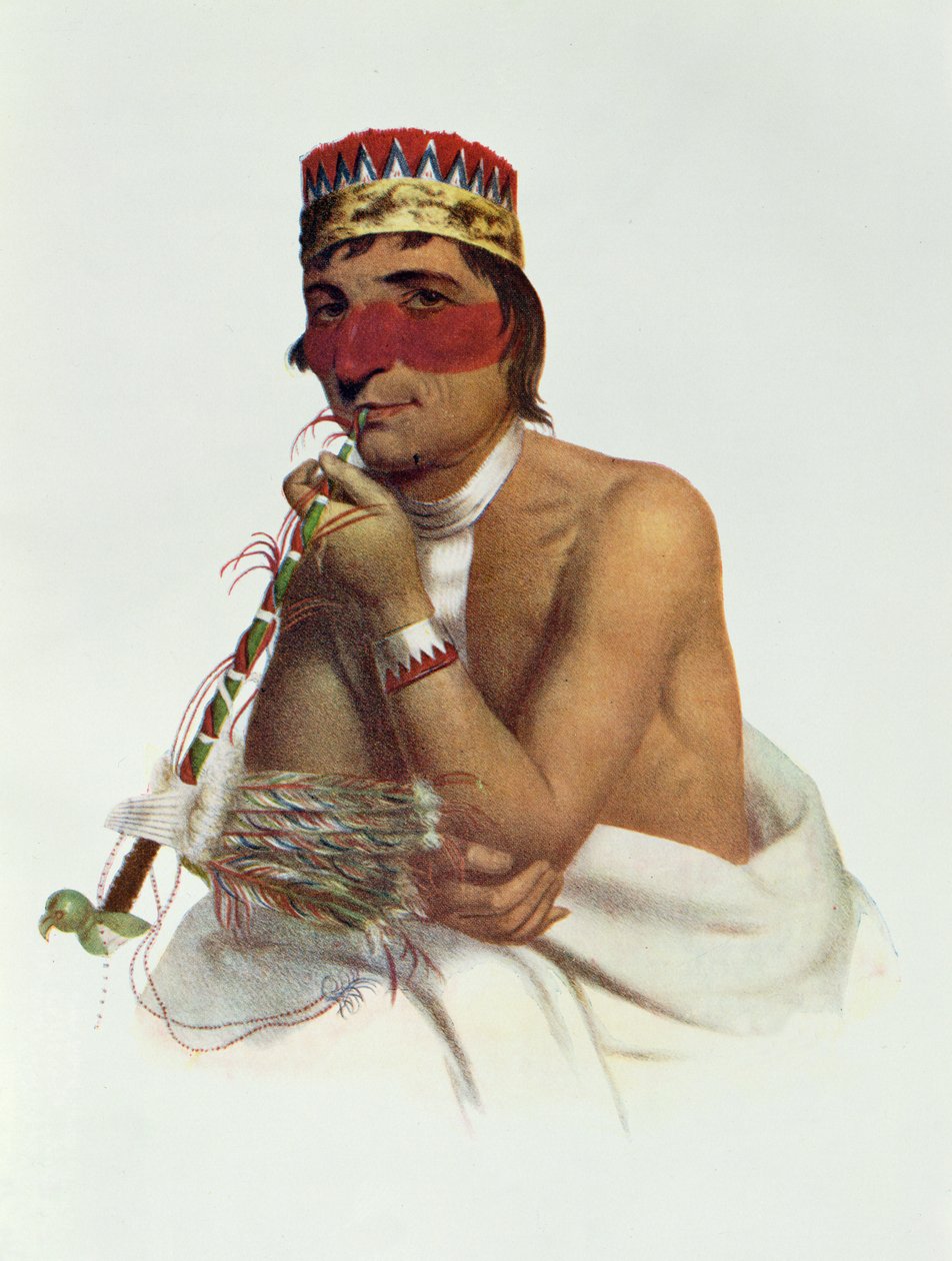 Wa-Em-Boesh-Kaa, un jefe Chippeway de Sandy Lake, 1826, ilustración de 