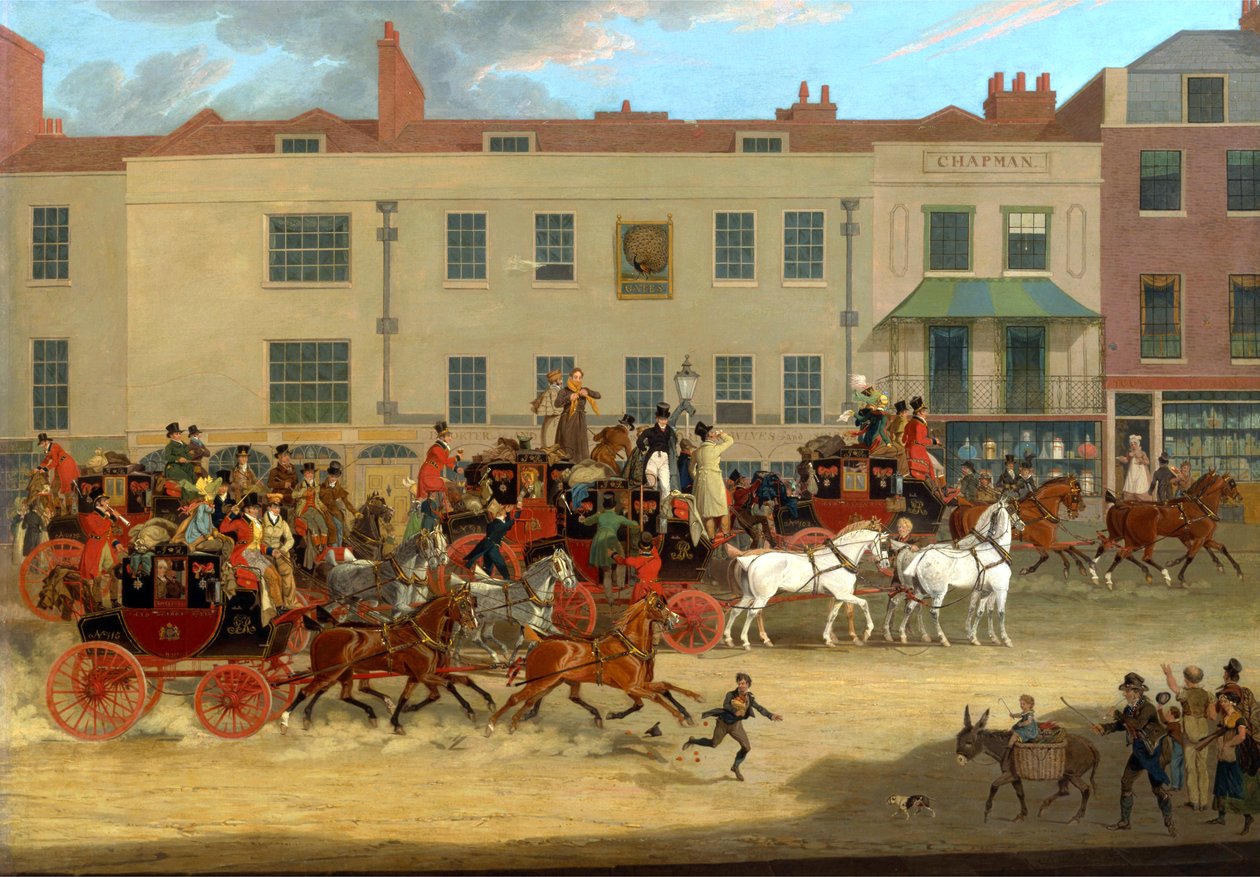 Correos del norte en el Peacock, Islington de James Pollard