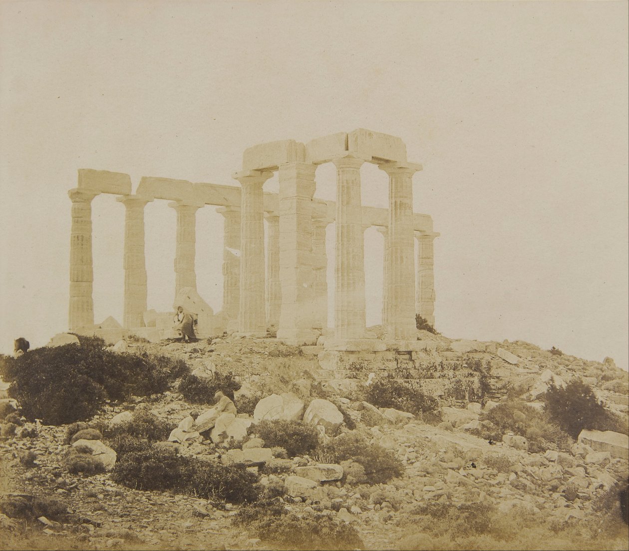 Vista del Templo de Poseidón en Sunión desde el noreste de James Robertson